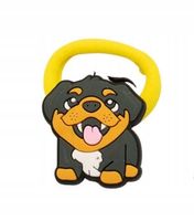 Dziewczęca gumka do włosów żółty piesek czarny 3cm