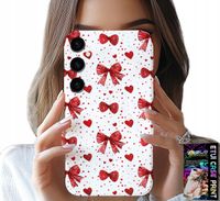 ETUI DO SAMSUNG GALAXY S23 FE - CZERWONE WSTĄŻKI WSTĄŻKA MODNE WZORY