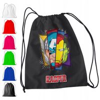 WOREK PLECAK SPORTOWY NA WF DLA DZIECI - AVENGERS + IMIĘ! MARVEL LOKI HULK
