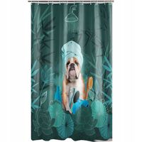 ZASŁONA PRYSZNICOWA TEKSTYLNA KOTARA DO WANNY ZASŁONKA POD PRYSZNIC KURTYNA