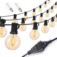 GIRLANDA ŚWIETLNA OGRODOWA LAMPKI 25 LED NA PRĄD BALKON TARAS OGRÓD WESELE