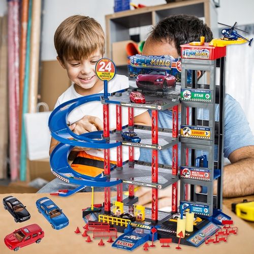 GARAŻ WIELOPOZIOMOWY PARKING SAMOCHODOWY AUTA HELIKOPTER Z WINDĄ DLA DZIECI na Arena.pl