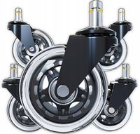 10mm Kółka do Fotela Kauczukowe Gumowe Łożyskowane Krzesła Obrotowego