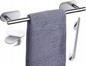 Wieszak Ścienny Na Ręcznik Łazienkowy Srebrny 40Cm