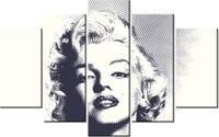 70 100CM OBRAZ 5 ELEM MARILYN MONROE DRUK PŁÓTNO