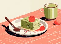 Plakat 55x40cm Deser Matcha