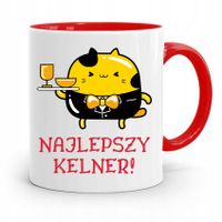 Dla Kelnera Kubek Czerwony Najlepszy Kelner Z Nadrukiem Ze Zdjęciem