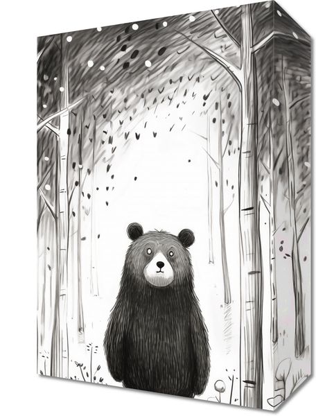 Obraz 20x30cm Ciekawski Miś zdjęcie 1