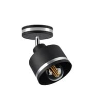 Wama lampa kinkiet spotowy czarny 1x40W E27 klosz czarny+srebrny