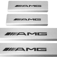 Listwa progowa MERCEDES B W246 AMG Stal nierdzewna 304 mat z czarnymi liter