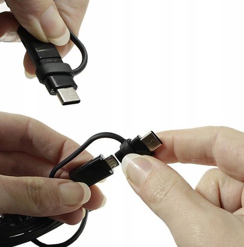 Oryg. Kabel Samsung COMBO Typ C micro USB czarny na Arena.pl