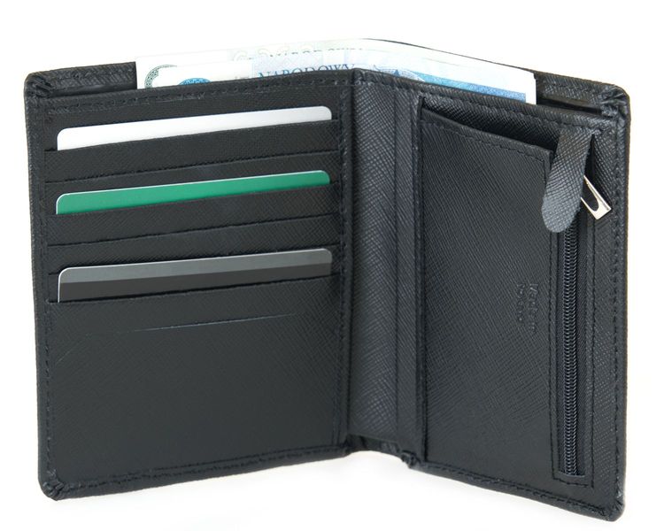 Portfel męski Abercio - Amber Silver Czarny zdjęcie 3