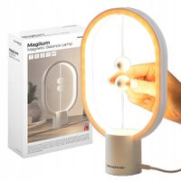 lampa stołowa innovagoods magilum biały led magnetic switch balance lamp!