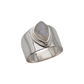 Pierścionek sygnet- Kamień Księżycowy i srebro (różne kamienie do wyboru) 1