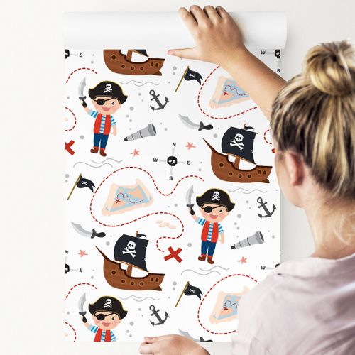 Tapeta dla chłopca PIRACI statki mapa skarbów na Arena.pl