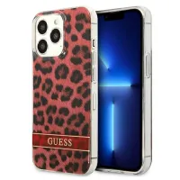 Etui Guess Leopard na iPhone 13 Pro / iPhone 13 - czerwone