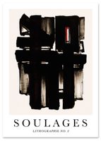 Plakat soulages abstrakcja obraz 50x70 cm