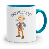 Kubek Błękitny Dla Szefa Najlepszy Szef Prezent Z Nadrukiem Ze Zdjęciem