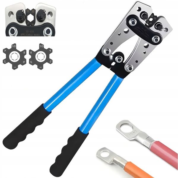 ZACISKARKA HEX PRASKA KOŃCÓWEK KABLI TULEJEK PRZEWODÓW 6-50 MM2 zdjęcie 1