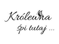 90 60CM OBRAZ NAPIS ...KRÓLEWNA DRUK PŁÓTNO RAMA