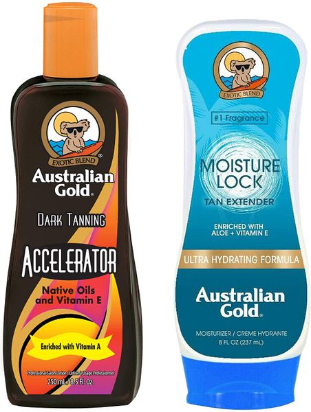 Australian Gold Accelerator Do Opalania + Australian Gold Moisture Lock zdjęcie 1