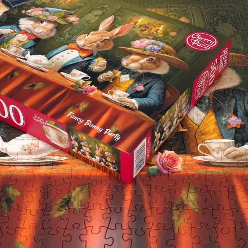 Puzzle 500 elementów. Fantazyjne przyjęcie z króliczkiem 20050 na Arena.pl
