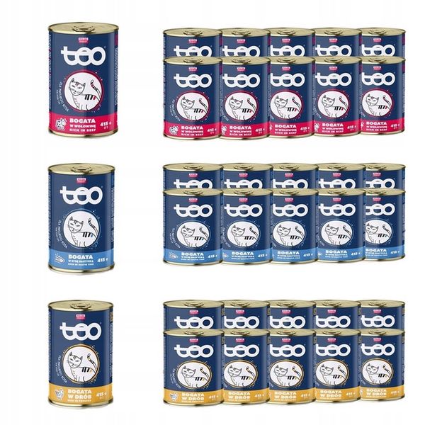 Teo Karma mokra dla kotów Mix 3 smaków 415 g x 30 sztuk zdjęcie 1