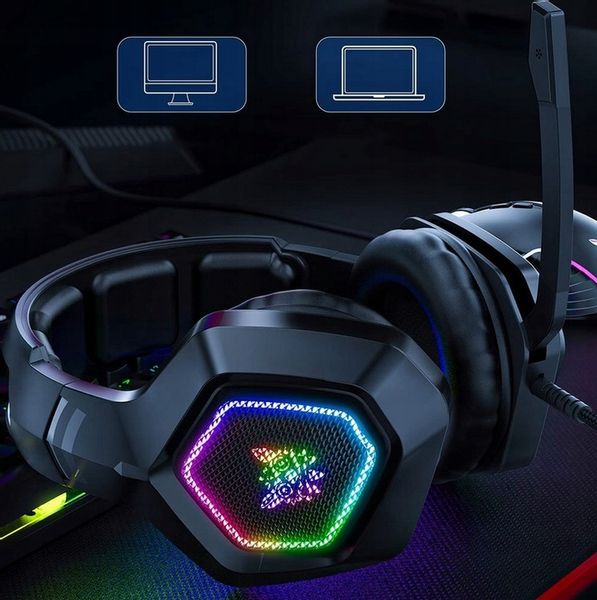 ONIKUMA K10 SŁUCHAWKI GAMINGOWE NAUSZNE PRZEWODOWE Z MIKROFONEM LED RGB zdjęcie 14