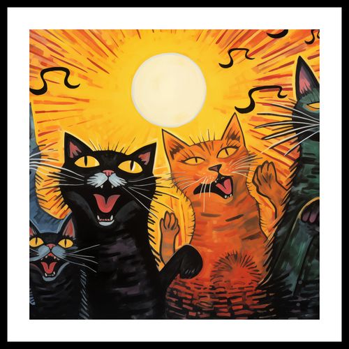 Plakat 60x60cm Kocie Koncertowanie na Arena.pl
