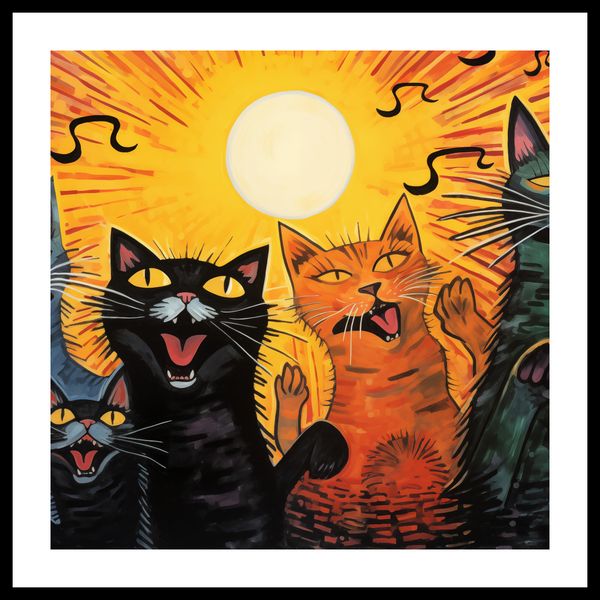 Plakat 60x60cm Kocie Koncertowanie zdjęcie 3