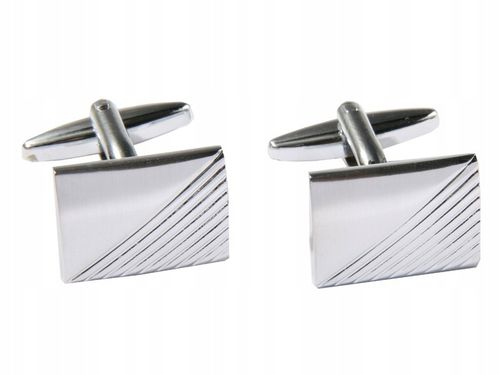 SPINKI DO MANKIETÓW KOSZULI SREBRNE W PUDEŁKU 459 na Arena.pl