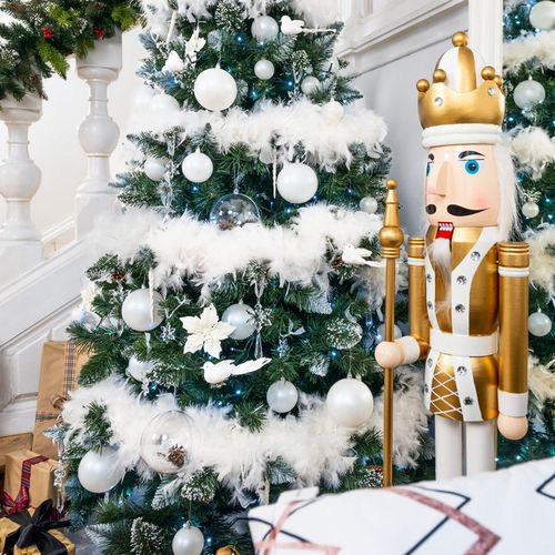 Bombki choinkowe 20 szt. ozdoby świąteczne zestaw 7 cm biały na Arena.pl