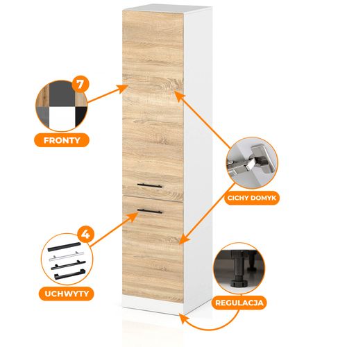 Słupek Kuchenny Stojący 50cm Szafka Kuchenna S50 Spremium Dąb Sonoma na Arena.pl