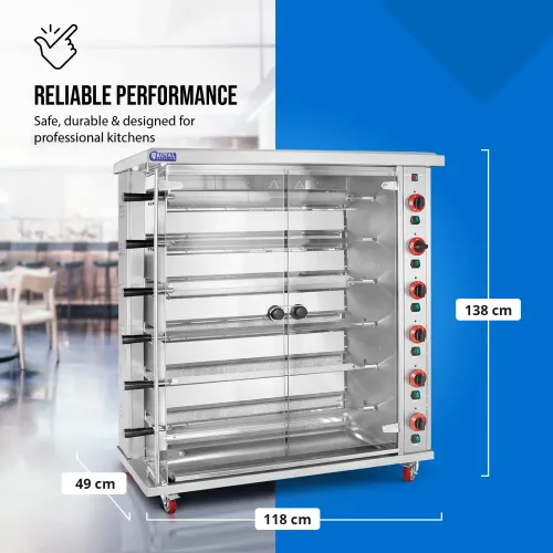 Rożen gazowy opiekacz do 30 kurczaków 6 szpikulców propan-butan 30 kW na Arena.pl