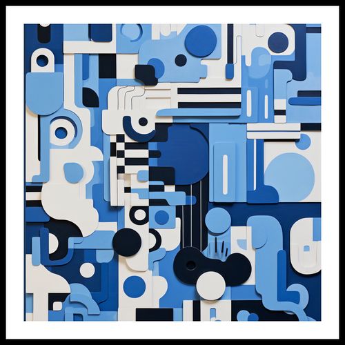 Plakat 50x50cm Niebieski Labirynt na Arena.pl