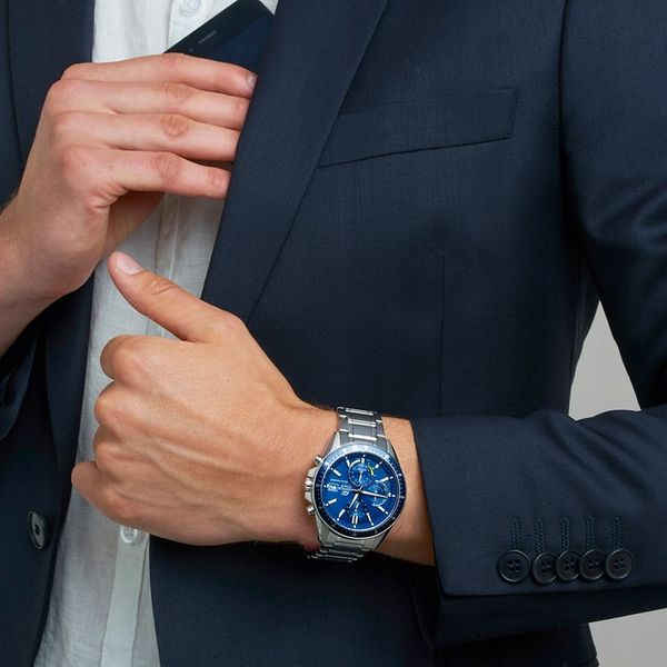 Casio EDIFICE EFS-S510D-2AVUEF SOLAR 100m SREBRNY zdjęcie 4