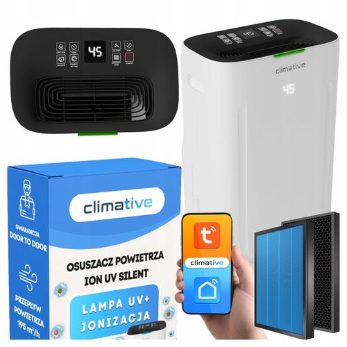 Osuszacz powietrza 20l oczyszczacz 2w1 Silent UV ION WiFi HEPA do 50m² na Arena.pl