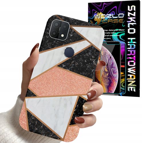 ETUI DO OPPO A15 (A15s) - GEOMETRYCZNE WZORY DLA KOBIET PLECKI + SZKŁO na Arena.pl