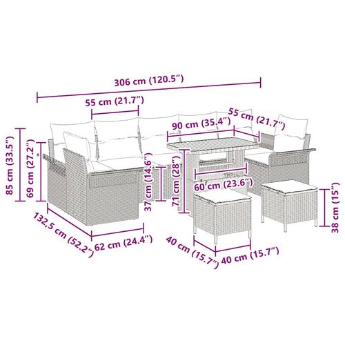 Zestaw Sof na Ogród 10 pcs Czarny polirattan na Arena.pl