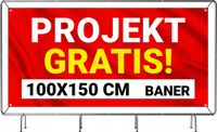 BANER REKLAMOWY plandeka 1,5x1m 510g powlekany + LAKIER UV PROJEKT GRATIS