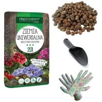 Mieszanka do sadzenia , Ziemia 20 + Keramzyt 10l, Rękawiczki, łopatka