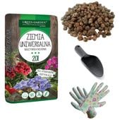 Mieszanka do sadzenia , Ziemia 20 + Keramzyt 10l, Rękawiczki, łopatka
