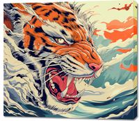 Obraz 100x90cm Tygrys Na Fali