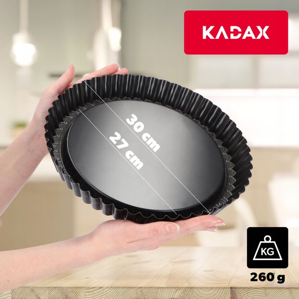 BLACHA OKRĄGŁA FORMA DO PIECZENIA TARTY CIAST 30cm zdjęcie 3