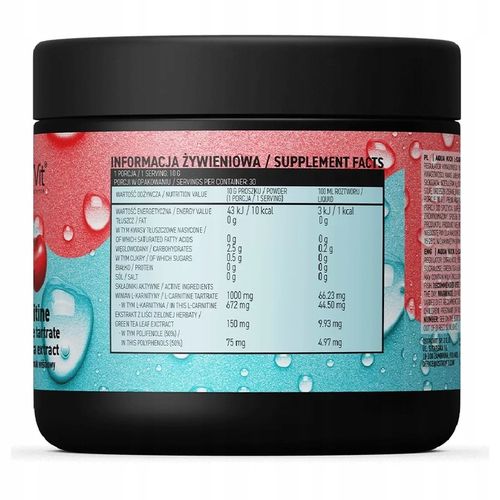 OSTROVIT AQUA KICK L-CARNITINE NATURALNA REDUKCJA TKANKI TŁUSZCZOWEJ CHERRY na Arena.pl