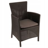 Allibert Fotel Ogrodowy Z Poduszką Krzesło Rattan