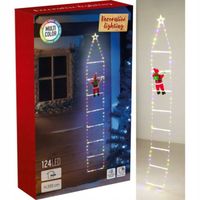 ŚWIĘTY MIKOŁAJ NA Drabinie 300CM Z LED