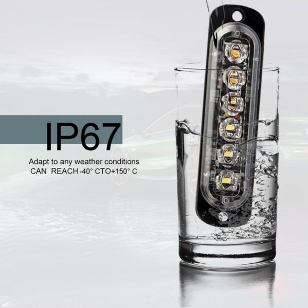 Lampa obrysowa strobo 6 LED 12V-24V, zielona zdjęcie 11