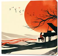 Obraz 100x100cm Pianistka