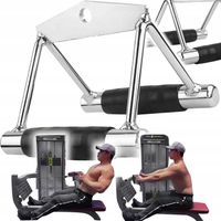 Uchwyt Trójkątny Podwójny do Wyciągu Atlasu Ryflowany Stalowy Triceps